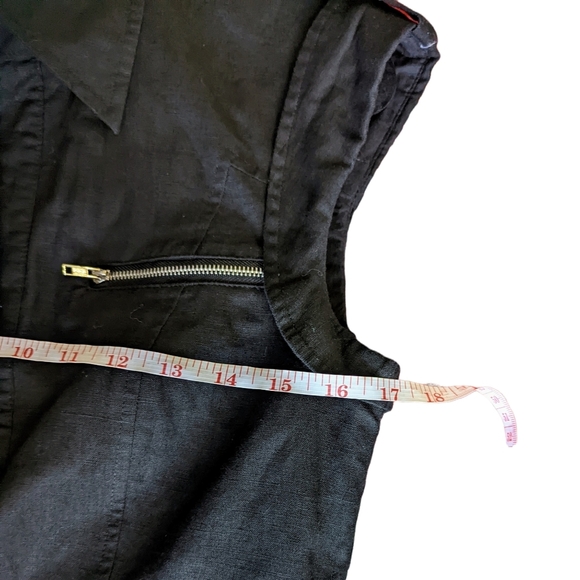 Spense Button Up Sleeveless Black Dress Size 8 - Picture 10 of 11